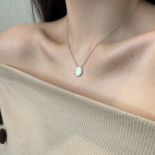 925 Sterling Silver Round Pendant Zirconia Stars Choker Necklace Xmas Girl Gifts - Picture 19 of 20