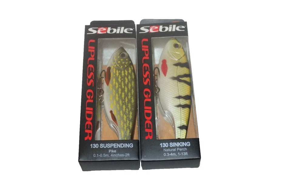 4x SEBILE-LIPLESS GLIDER- SINKING+ SUSPENDING+PIKE+NATURAL PERCH-NEU - Bild 3 von 4