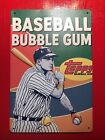Baseball metal Tin Sign Topps Trading Card Baseball Picture 8" x 12"