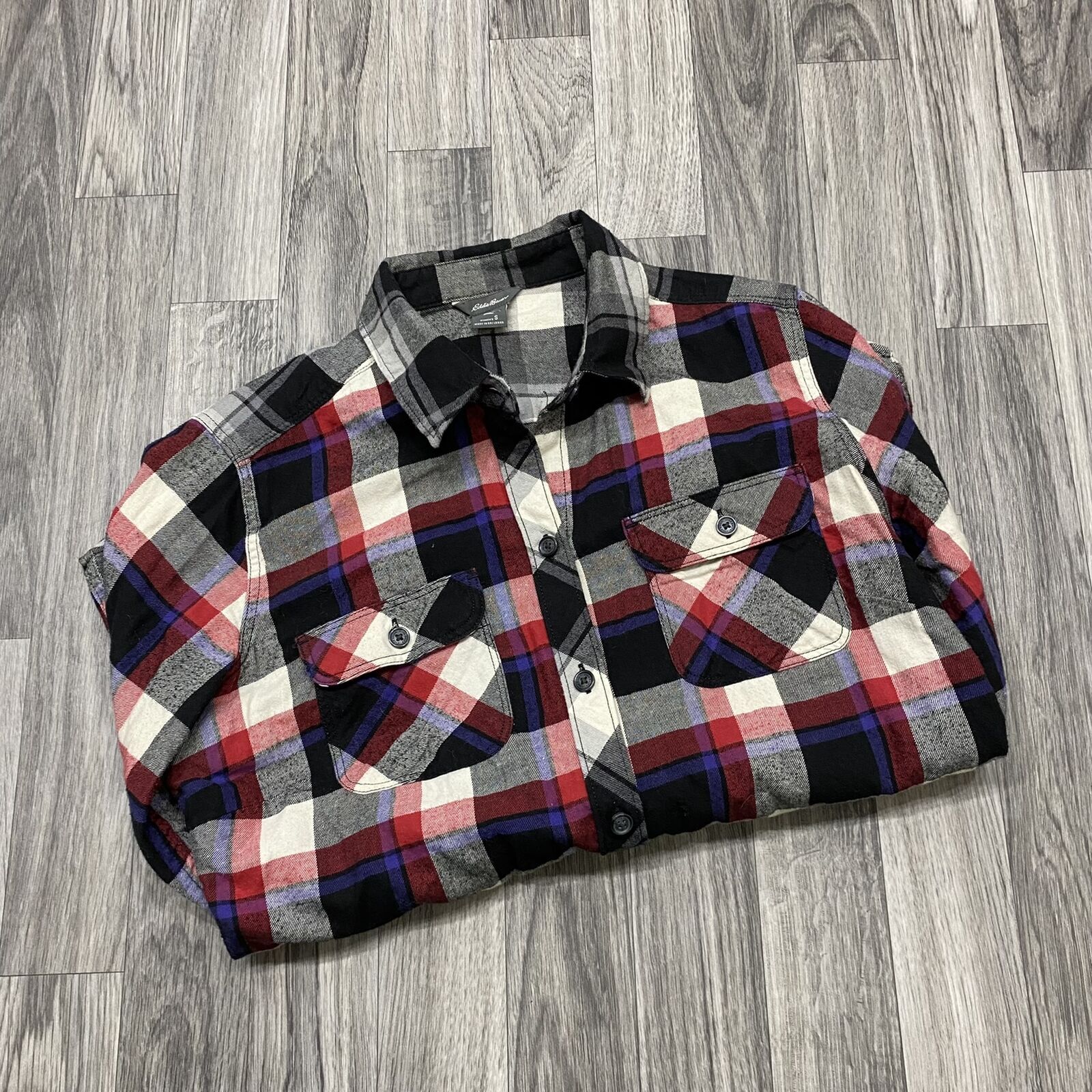 EDDIE BAUER Button Down Collared Multi Color Plai… - image 4