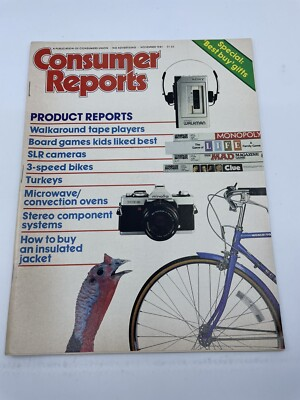 #ad November 1981 Consumer Reports Magazine Vol. 46 No. 11 Vintage Product Reviews $14.99