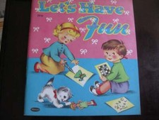 Vintage 1954 Whitman Let's Have Fun COLORING Activity BOOK 2956 - UNUSED