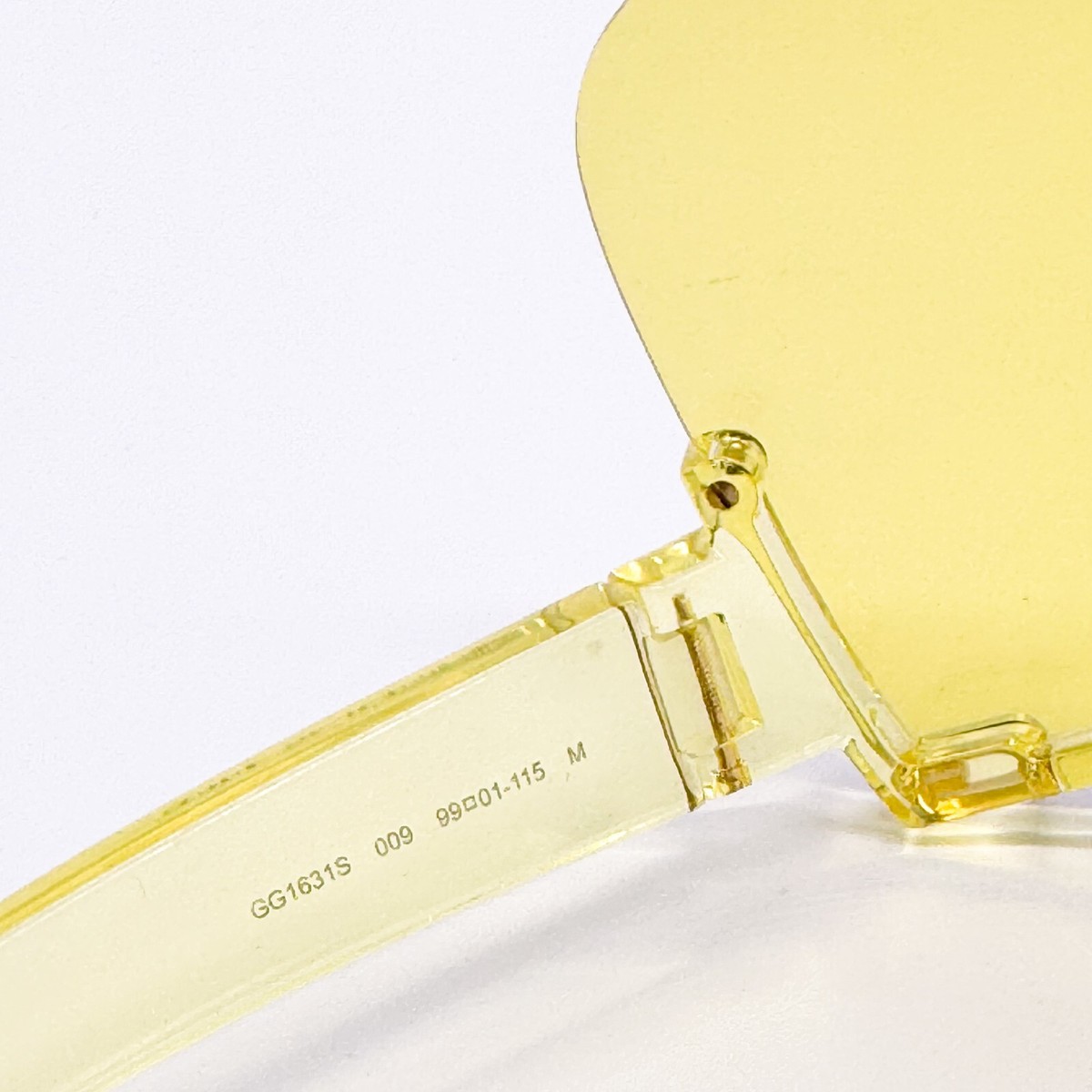 Gucci GG1631S 009 Sunglasses Yellow Shield Unisex  GG 1631S Gucci NEW GUCCI GG1631S 009 YELLOW SHIELD WOMEN SUNGLASSES  main image 3