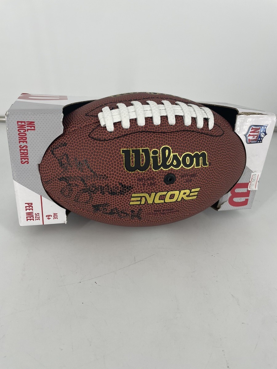 Wilson NFL Encore series Size Pee Wee Football Signed By Sam Jones