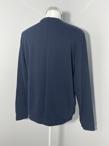 Guess Mens Navy Blue Jumper With Logo Across The Front Size XL - Picture 5 of 7
