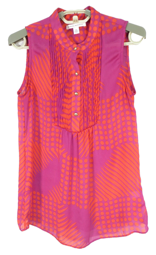 BANANA REPUBLIC Women Thin Light Polyester Tank Top Pleat Front Multicolor XS - 第 1/13 張圖片