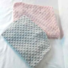 Infant Dressing/Changing Table Pad Covers Lot of 2 Pink Gray Soft Textured