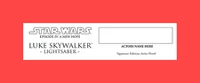 Master Replicas EFX Hasbro Anovos Helmet Lightsaber Custom Plaques 1.5x6.5