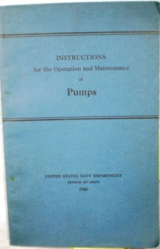 Navy Pumps Lehrbuch DeLaval Foster Leslie Warren ASBEST Verwendung in US Marineschiffen - Bild 1 von 1