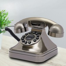 Vintage Style Corded Phone Old Fashioned Landline Retro Telephone Home Office UK