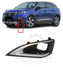 NEW FOR PEUGEOT 3008 2016-2020 FRONT BUMPER FOGLIGHT GRILLE BLACK / CHROME LEFT