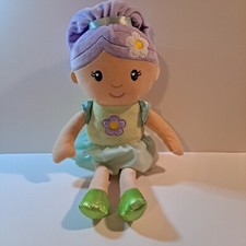 Russ Cuddle Co Paisley the Pixie Soft Baby Green and Purple Plush 16" Inch Toy
