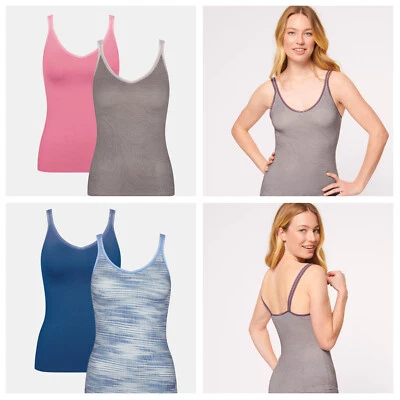 Sloggi Camisole Vest Top Vest Shirt 2 Pack GO Cami V-Neck Lingerie 10207356 - Image 1 of 4