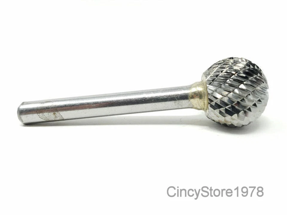 SD7D Forma de Bola Carburo de Tungsteno Rebaba Bur Herramienta de Corte Troquel Molinillo Broca 1/4" NUEVO Foto 3 de 4