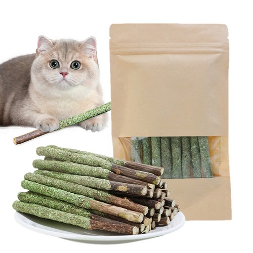 Cat Grass Teething-Stick Pet Snack Hairball Removal Instant Cat Teeth Cleaning