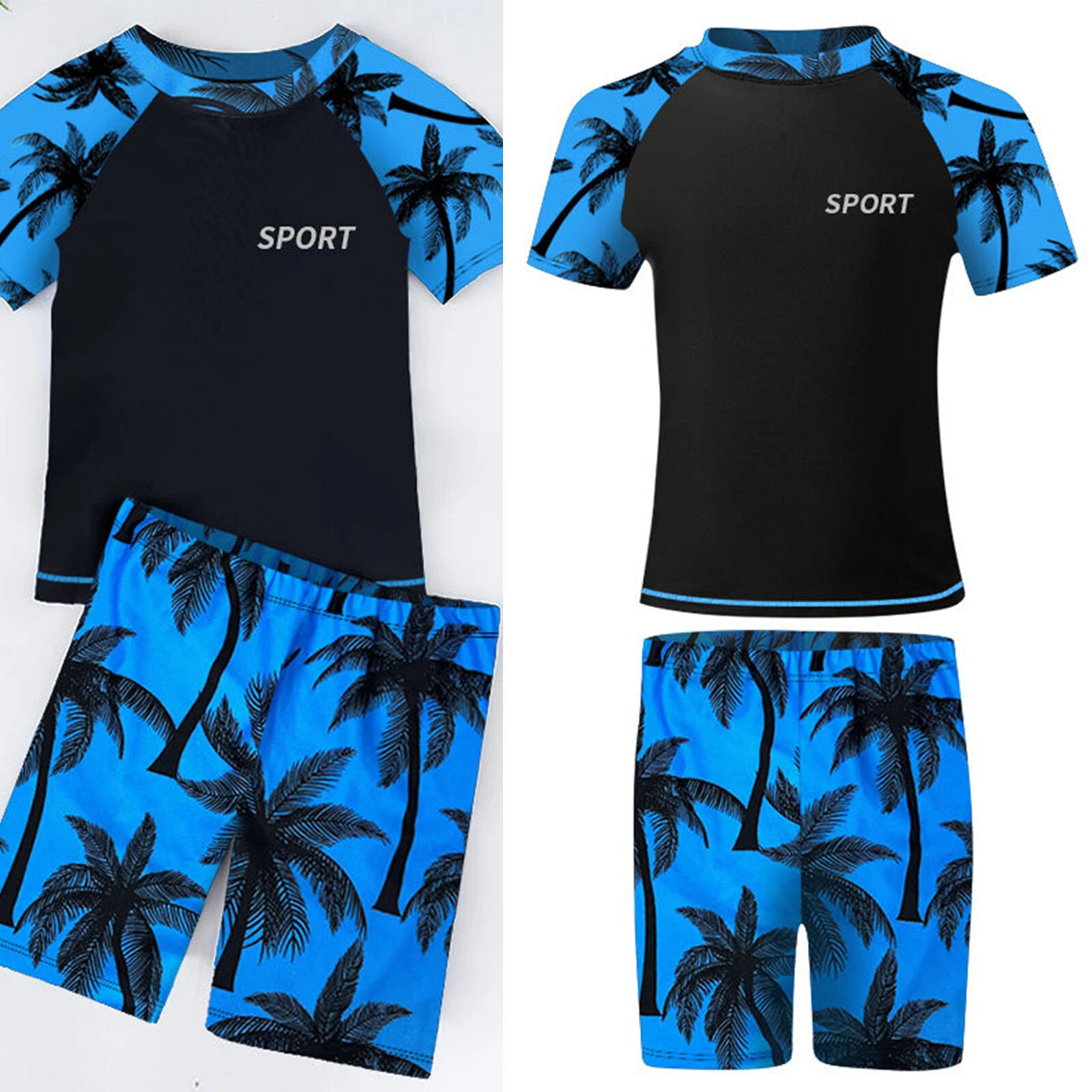 Kids Boys Quick Dry Swim T-shirt with Drawstring Shorts Outfit Bathing Suit Pool
Opens in a new wind