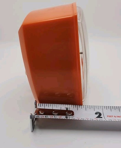 Reloj despertador mecánico de cuerda Westclox NA diseño cara naranja años 70 de colección - Imagen 8 de 8