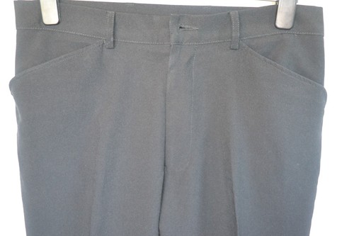 Vintage Farah black polyester trousers W 34 L 31 mod casual skin ska classic - Picture 6 of 11