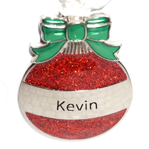 Ganz Metal Christmas Ornament Ball Red Personalized Pick Name Collectible NWT JB - Picture 55 of 72