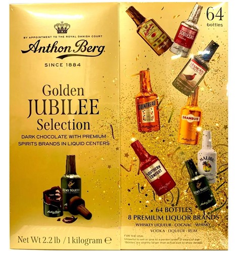 Anthon Berg Dark Chocolate Liqueur Liquor 2.2 Lbs 64 Bottles New Sealed - Picture 2 of 2