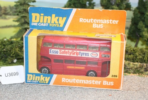 Dinky 289 Red Routemaster DD Bus Esso Tyres Very Good Boxed FNQHotwheels U3699 - Picture 8 of 11