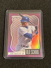 Ken Griffey Jr 2021 Panini Prizm Old School Purple Prizm Mariners HOF