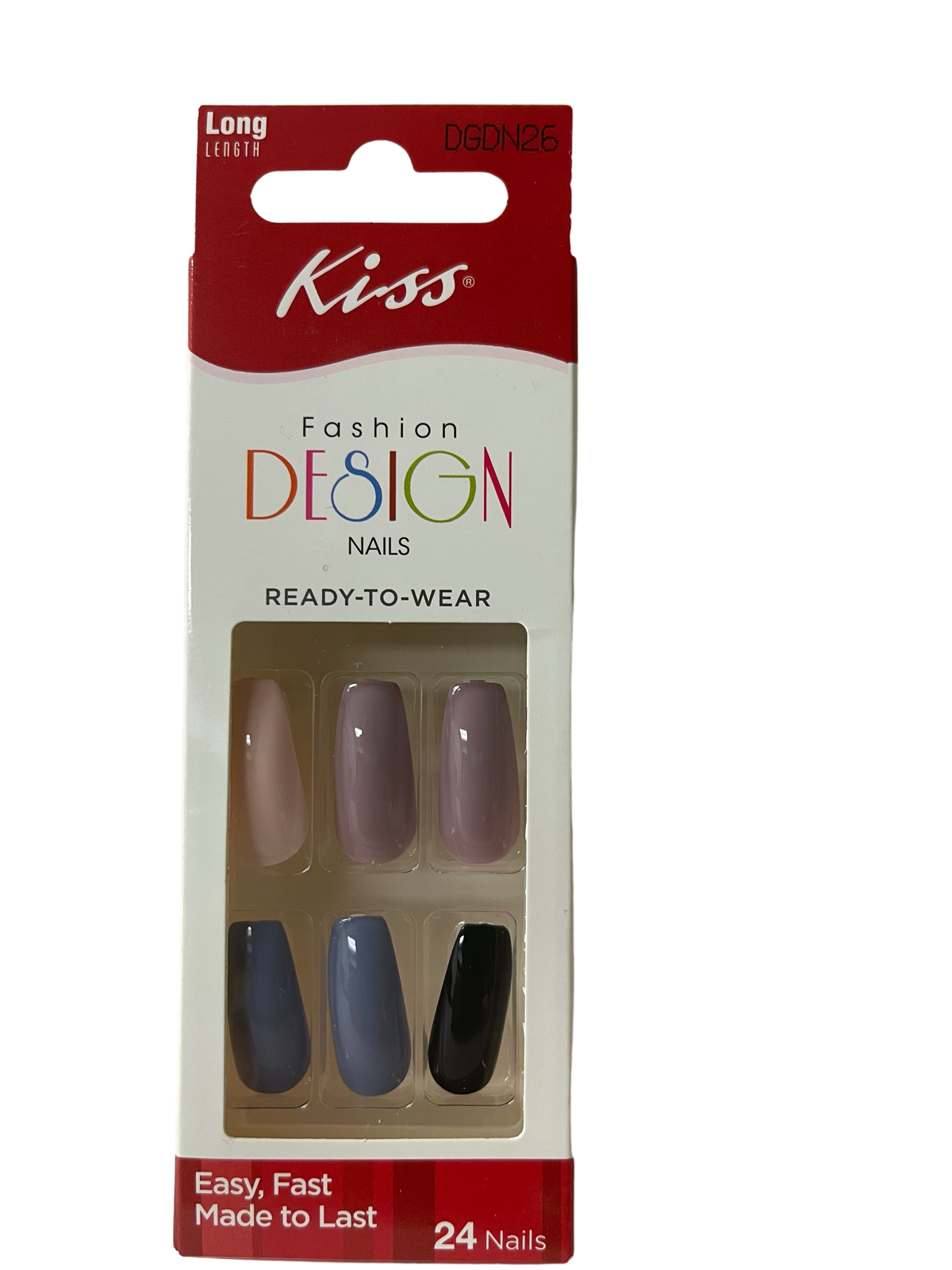 Kiss Fashion Design Nails LONG LENGTH Glue On Nails YOU CHOOSE DESIGN