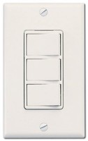 Air King Aks3 Rocker Style 3 Function Switch, White Air King Aks3 Rocker Style 3 Function Switch, White