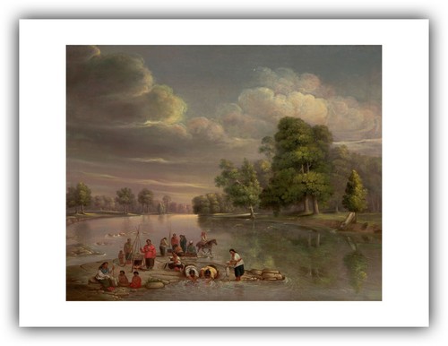 George Winter : "Scene on the Wabash" (c.1848) — Giclee Fine Art Print - Picture 4 of 7