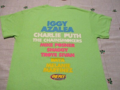 IGGY AZALEA CHARLIE PUTH THE CHAINSMOKERS MIKE POSNER SHAGGY DAYA '16 T-SHIRT S 