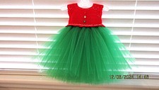 CHRISTMAS CROCHET TUTU DRESS-SIZE 0-3 MONTHS-NEW