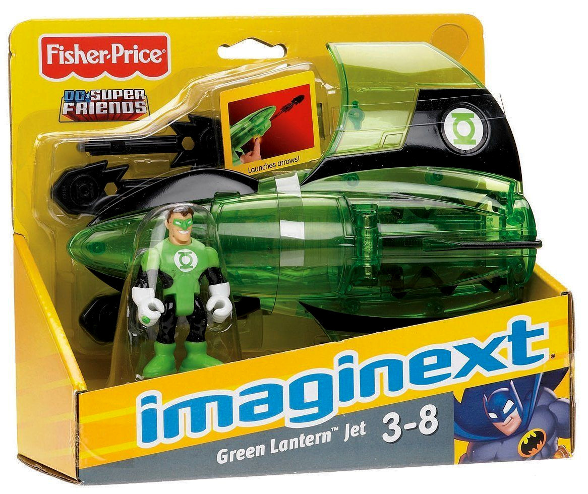 FISHER-PRICE IMAGINEXT_DC Super Friends_GREEN LANTERN JET + Green