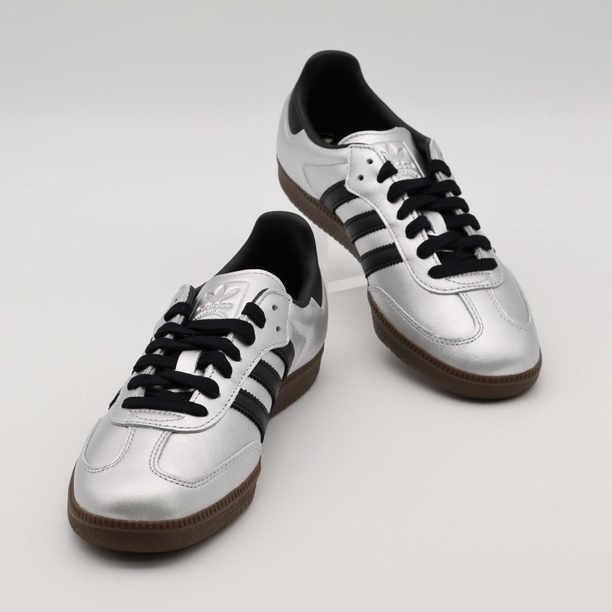 美品⭐︎adidas Originals SAMBA OG/23cm JI4218 adidas Originals Samba OG Silver Metallic Core Black