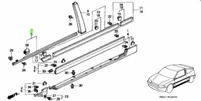 Auto Glass For Honda CRX Buy 88 89 Honda CRX OEM Right Passenger Side Window Regulator Crank In Window Motors & Parts For Honda CRX - Foto 2
