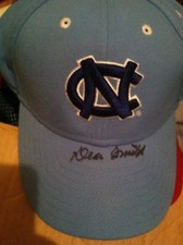 DEAN SMITH NORTH CAROLINA TAR HEELS SIGNED AUTOGRAPHED HAT NCAA CHAMPS 3
