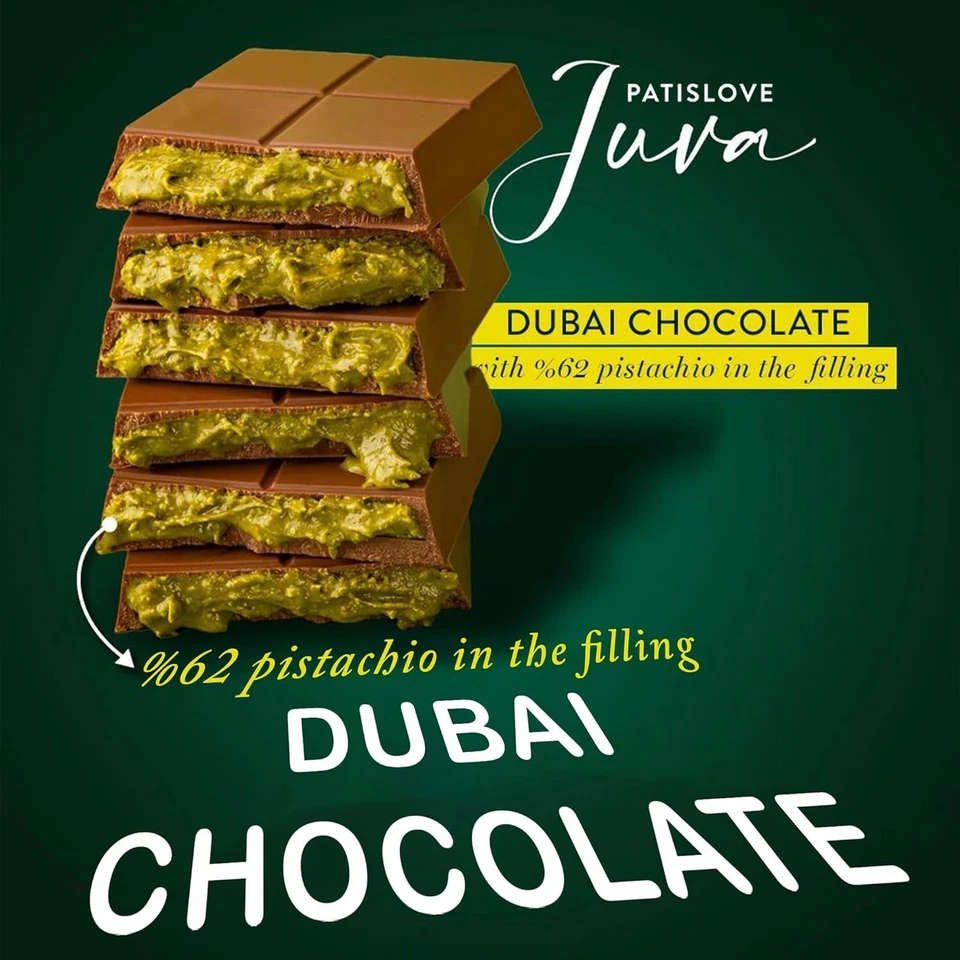 PatisLove Dubai Chocolate Bar 100g – Premium Gourmet Chocolate, Luxury Treat - Image 4 of 4