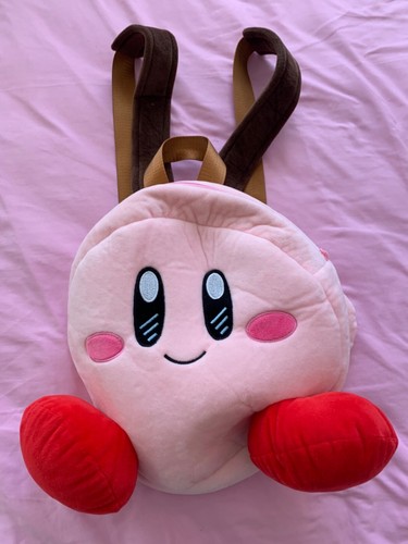 🌺 Kirby Backpack Anime Star Kirby Schoolbag Plush Toys Excellent Condition