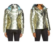 Rossignol Women's Classique Victoire Metallic Gold Puffer Jacket Size Medium