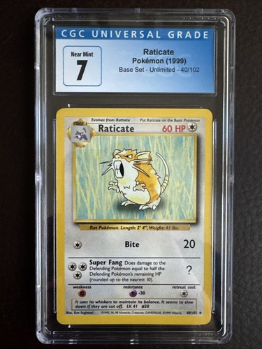 Raticate graded CGC 7 for sale on eBay