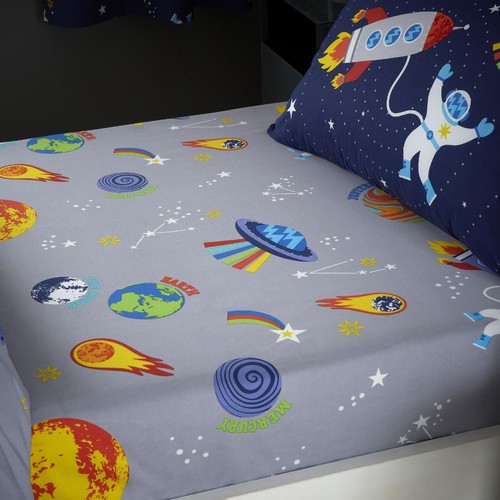 Catherine Lansfield Lost In Space Children's Duvet Cover Bedroom Range Blue/Grey - Picture 50 of 70