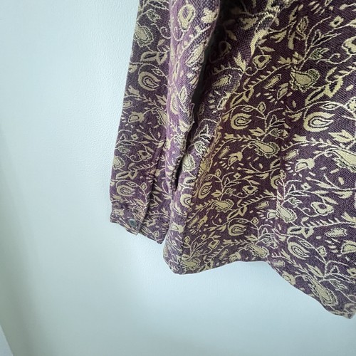 Tudor Court Classy Button Collared Tapestry Blazer - Medium - Burgundy & Beige - Picture 6 of 6