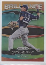 2020 Panini Prizm Brilliance Red Orange Prizm Christian Yelich #B-6 0a4s