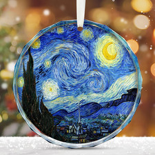 Starry Night Christmas Ornaments, Christmas Ornaments Starry Night Glass Ornamen