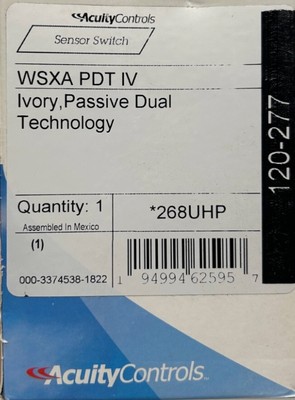 NIOB Acuity Controls WSXA PDT IV Occupancy Sensor Wall Switch Ivory