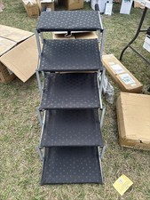 Portable 5-Step Dog Ramp Folding Non Slip Pet Ladder Stairs for Truck SUV Car