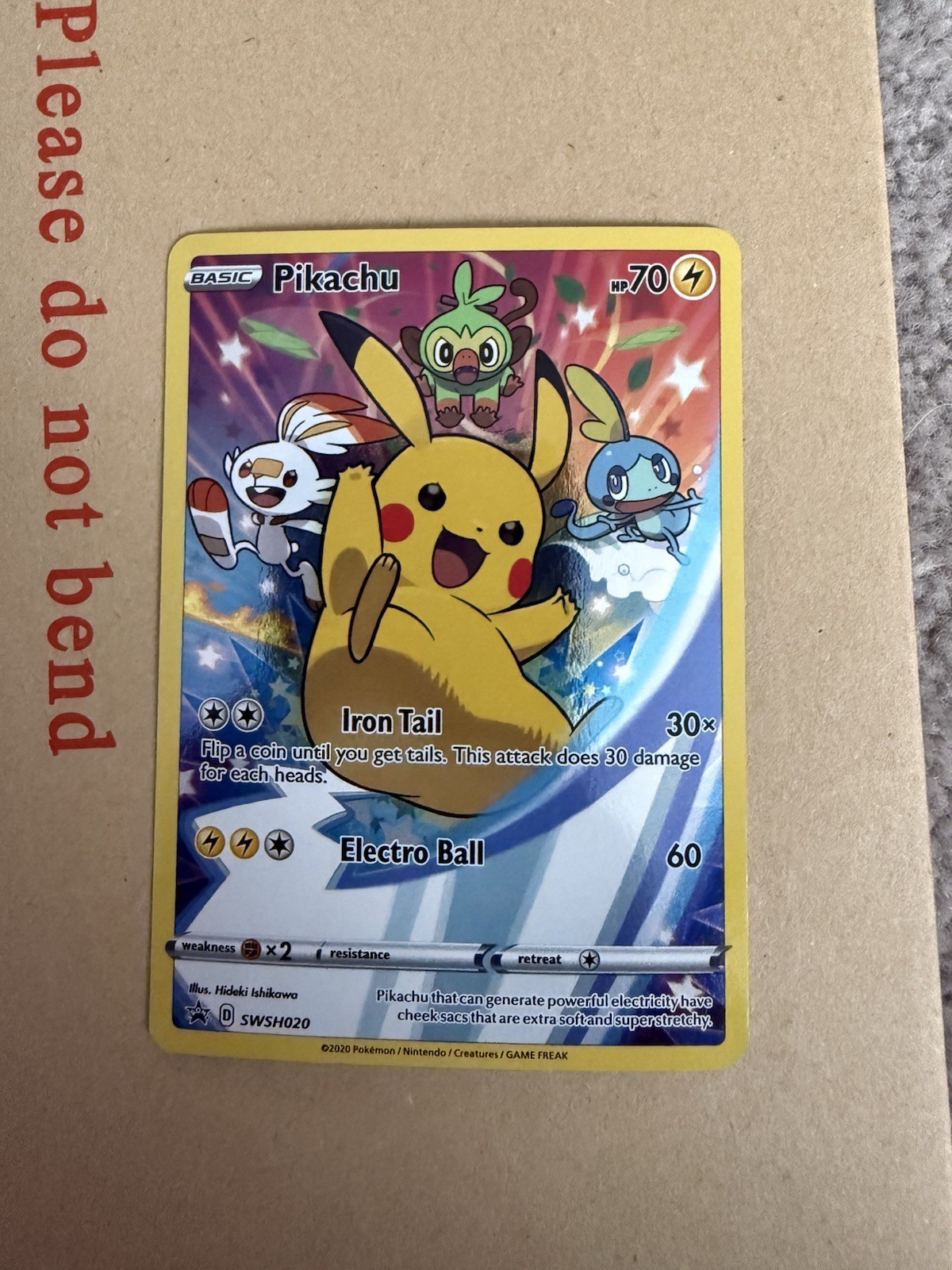 Pokemon TCG Pikachu SWSH020 Black Star Promo NM/M