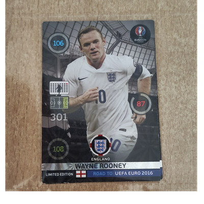 Panini Adrenalyn XL Road to UEFA EURO 2016 Wayne Rooney England 2016 #301 LE