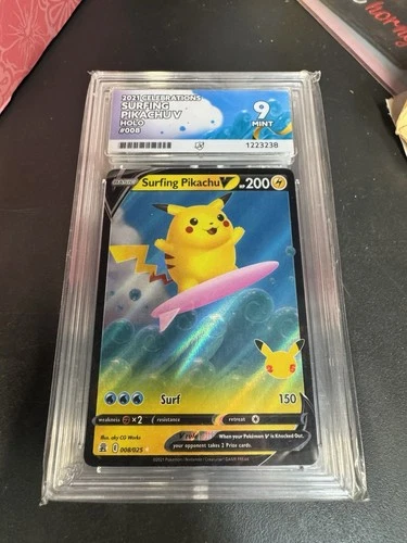 Surfing Pikachu V 008/025 Celebrations Holo 2021 Ace 9 English
