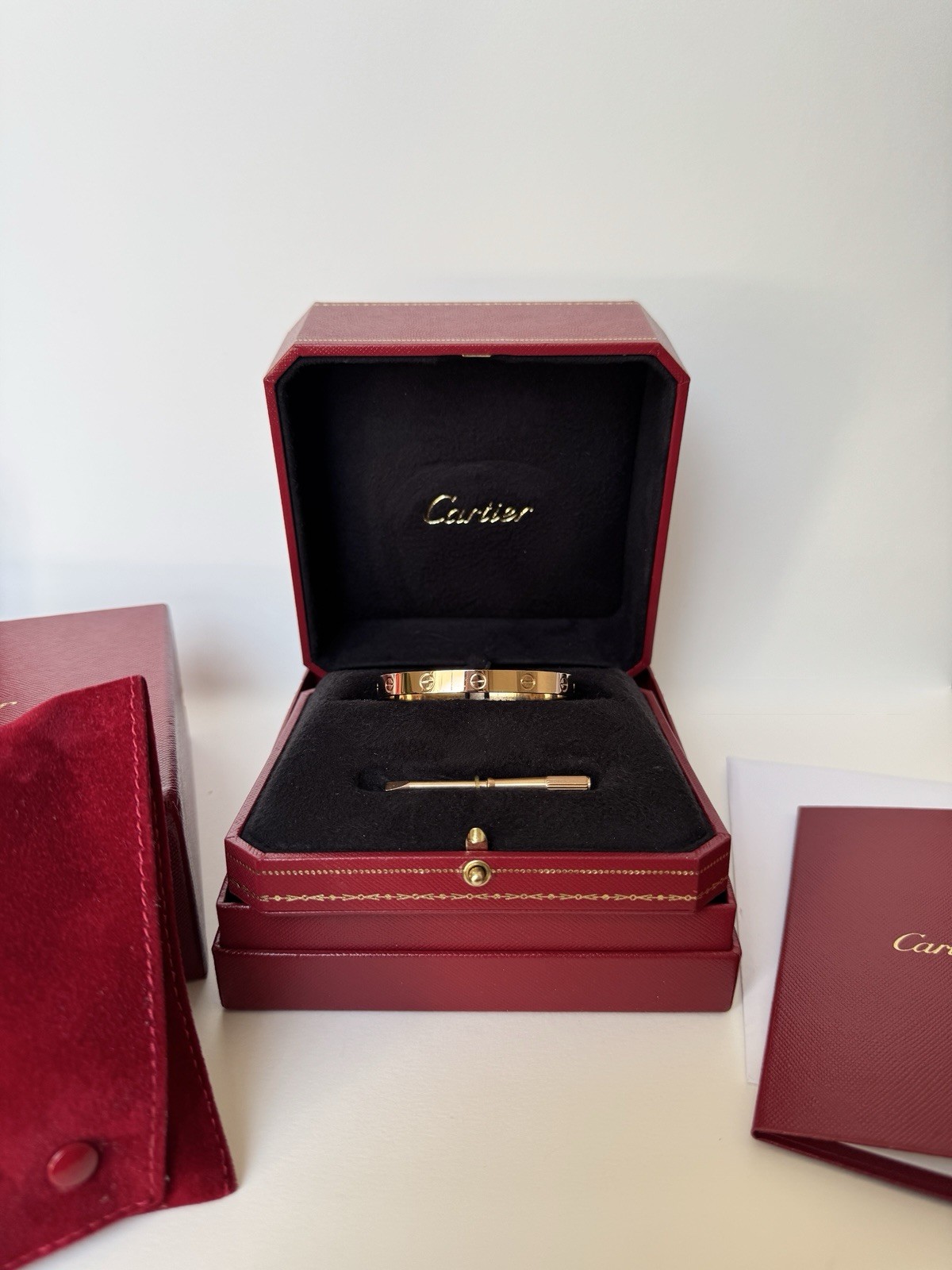 Cartier Love Bracelet 16 Rose Gold Amazing Condition With Certificate Full Set