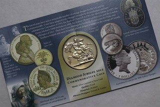🧭 🇬🇧 UK GB 2012 DIAMOND JUBILEE QUEEN VICTORIA COIN CARD B97 #6